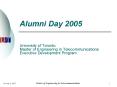 Alumni Day 2005 PowerPoint PPT Presentation