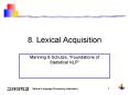 8' Lexical Acquisition PowerPoint PPT Presentation