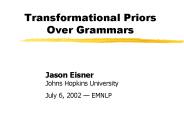 Transformational Priors Over Grammars