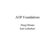 AOP Foundations