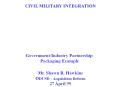CIVIL MILITARY INTEGRATION PowerPoint PPT Presentation