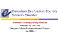 Canadian Evaluation Society Ontario Chapter PowerPoint PPT Presentation