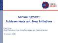 Annual Review : Achievements and New Initiatives PowerPoint PPT Presentation