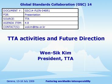 TTA activities and Future Direction