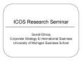 ICOS Research Seminar PowerPoint PPT Presentation
