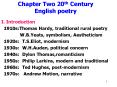 Chapter Two 20th Century English poetry PowerPoint PPT Presentation