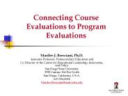 Connecting Course Evaluations to Program Evaluations