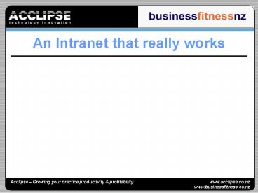 An Intranet that really works