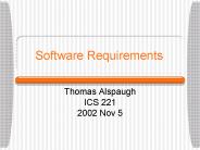 Software Requirements