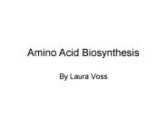 Amino Acid Biosynthesis