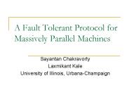 A Fault Tolerant Protocol for Massively Parallel Machines