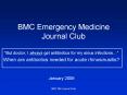BMC Emergency Medicine Journal Club PowerPoint PPT Presentation