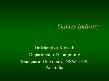 Games Industry