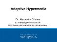Adaptive Hypermedia PowerPoint PPT Presentation