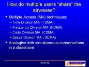 How do multiple users share the airwaves