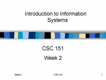 Introduction to Information Systems