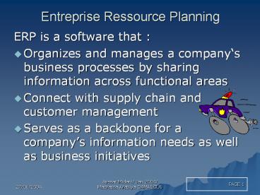 Entreprise Ressource Planning