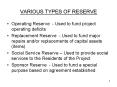 VARIOUS TYPES OF RESERVE PowerPoint PPT Presentation