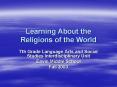 Learning About the Religions of the World PowerPoint PPT Presentation
