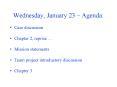Wednesday, January 23 Agenda: PowerPoint PPT Presentation