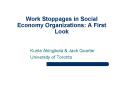 Work Stoppages in Social Economy Organizations: A First Look PowerPoint PPT Presentation