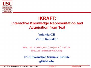 IKRAFT: Interactive Knowledge Representation and Acquisition from Text