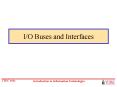 IO Buses and Interfaces PowerPoint PPT Presentation