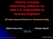 How to compile searching software so that it is impossible to reverseengineer'