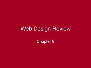 Web Design Review
