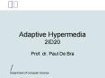 Adaptive Hypermedia 2ID20 PowerPoint PPT Presentation