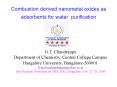 Combustion derived nanometal oxides as adsorbents for water purification PowerPoint PPT Presentation