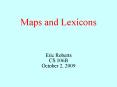 Maps and Lexicons PowerPoint PPT Presentation