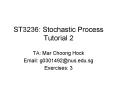 ST3236: Stochastic Process Tutorial 2 PowerPoint PPT Presentation