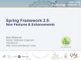 Spring Framework 2'5: New Features PowerPoint PPT Presentation