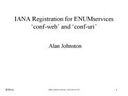 IANA Registration for ENUMservices 
