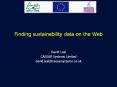 Finding sustainability data on the Web PowerPoint PPT Presentation