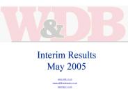 Interim Results May 2005