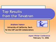 Top Results from the Tevatron