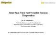 Near RealTime Hall Thruster Erosion Diagnostics PowerPoint PPT Presentation