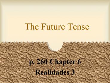 The Future Tense