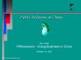 Public Relations in China PowerPoint PPT Presentation