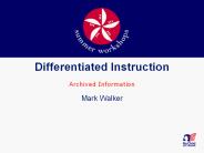 Differentiated Instruction Archived Information