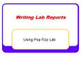 Writing Lab Reports PowerPoint PPT Presentation