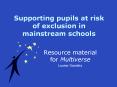 Supporting pupils at risk of exclusion in mainstream schools PowerPoint PPT Presentation