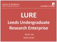 LURE Leeds Undergraduate Research Enterprise Karen Lee Aisha Ismail PowerPoint PPT Presentation