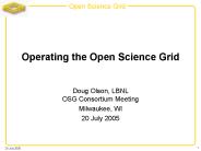 Operating the Open Science Grid