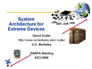 System Architecture for Extreme Devices
