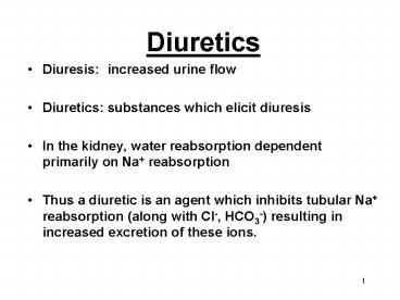 Diuretics