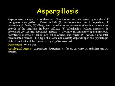 Aspergillosis