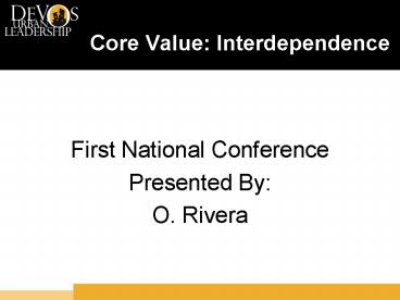 Core Value: Interdependence